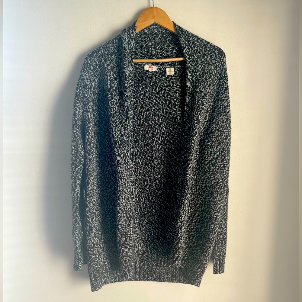 Levi’s Wool Blend Long Line Open Front Cardigan
